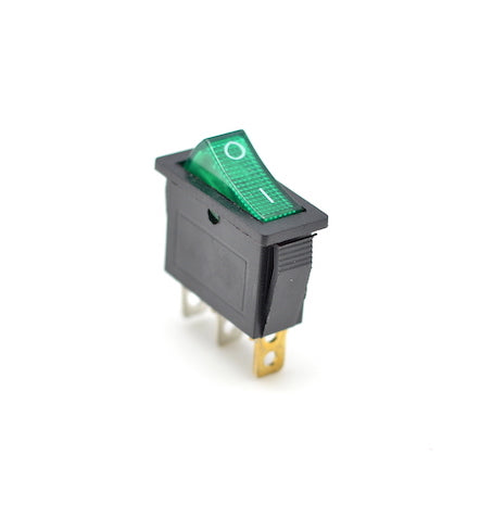 intrerupator irs on-of verde 2 contacte 220V-10A INT-22008V