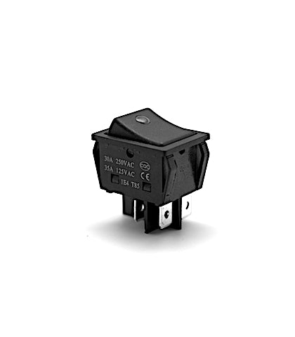 intrerupator irs lat on-of negru cu led 4 contacte 220V-30A INT-22005