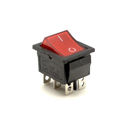 intrerupator irs rosu on-of 6 contacte 220V-15A INT-22015