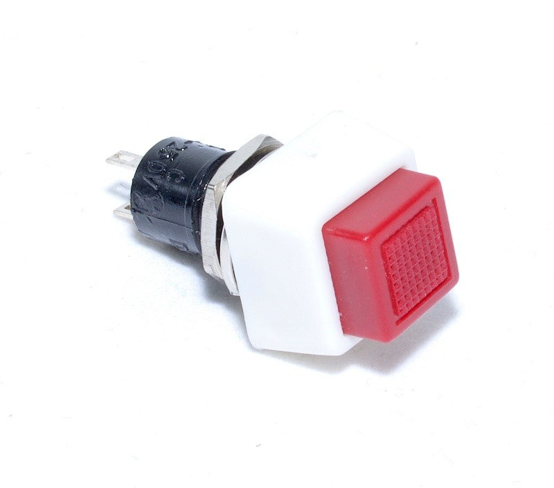 Push Buton cu Retinere Alb/Rosu 10x30mm - Frize