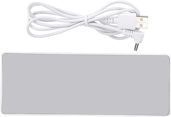 Ceas Electronic de Masa cu Lumina Led Albastru, Temperatura, Alarma, Comanda Vocala, 2 Trepte de Lumina, 160 X 60 X 25 mm, Adaptor Inclus, Alb - Frize
