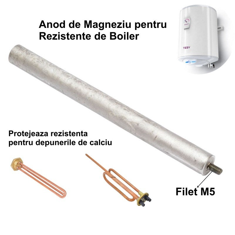 M5 magnézium anód elektromos kazánhoz