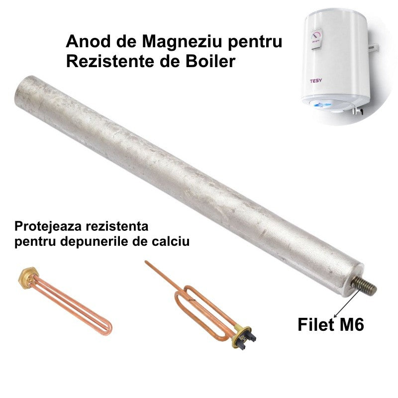 M6 magnézium anód elektromos kazánhoz