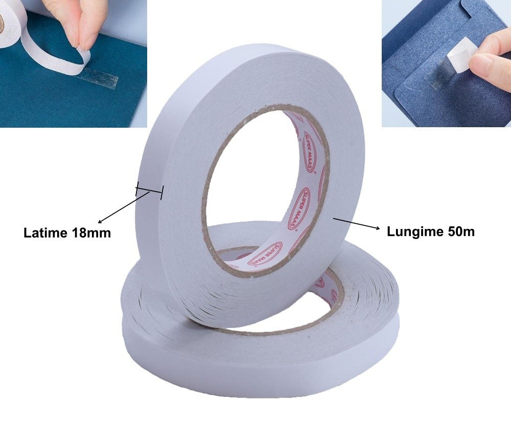 Banda Dublu Adeziva de Hartie 18mm x 50m - Frize