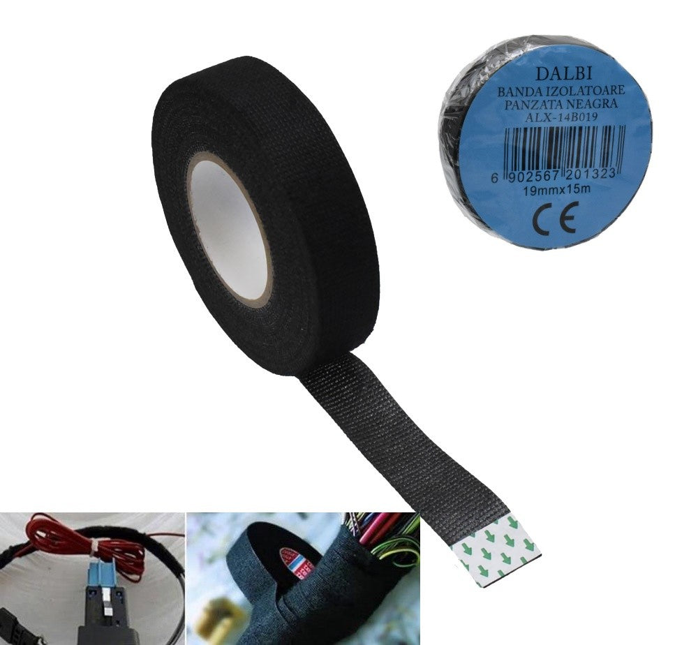 Banda Izolatoare Panzata Neagra 15m x 19mm - Frize