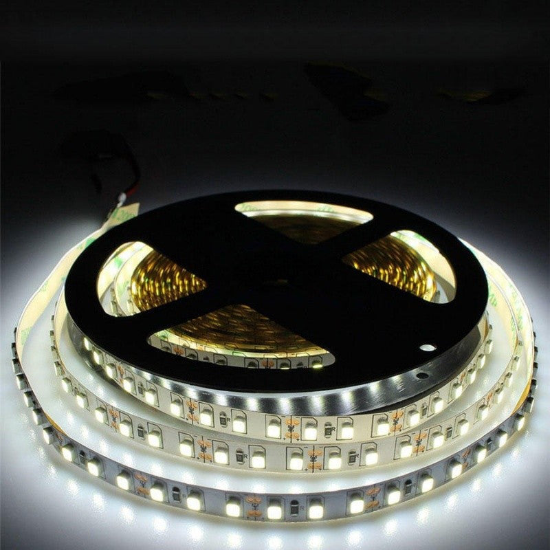 Banda Led 2835 - 120led/m, Interior - DC 12V 9,6W/ml, 5m/rola, Alb-Rece - Frize