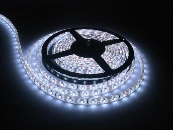 Banda Led 3528 - 60led/m Exterior-Silicon, DC 12V 4,8W/ml, 5m/rola  Alb-Rece - Frize