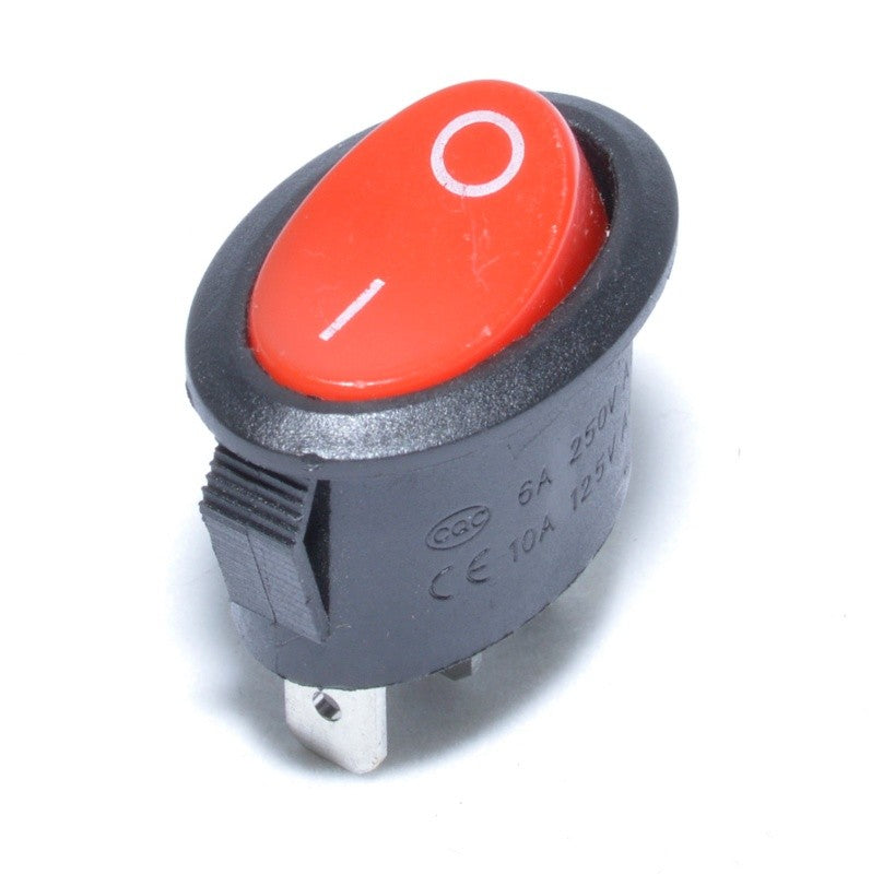 Buton Oval Rosu 24x13x30/6A-250V - Frize