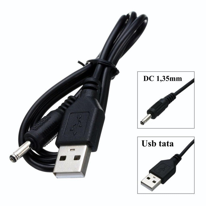 Cablu Alimentare USB Tata la DC Tata 1,35mm/0,6m - Frize
