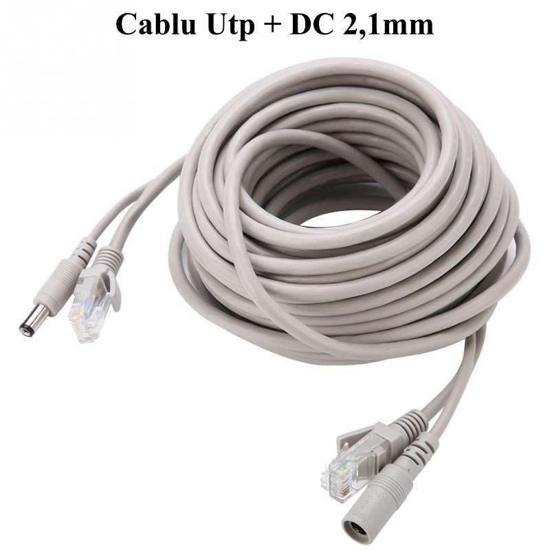 Cablu Camere UTP + Alimentare DC 2,1mm/15m - Frize