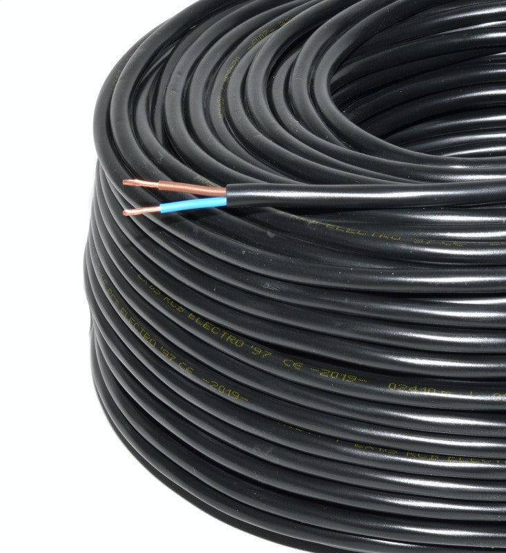 Cablu Electric 2x2,5mm MYYM Litat (Negru) - Frize