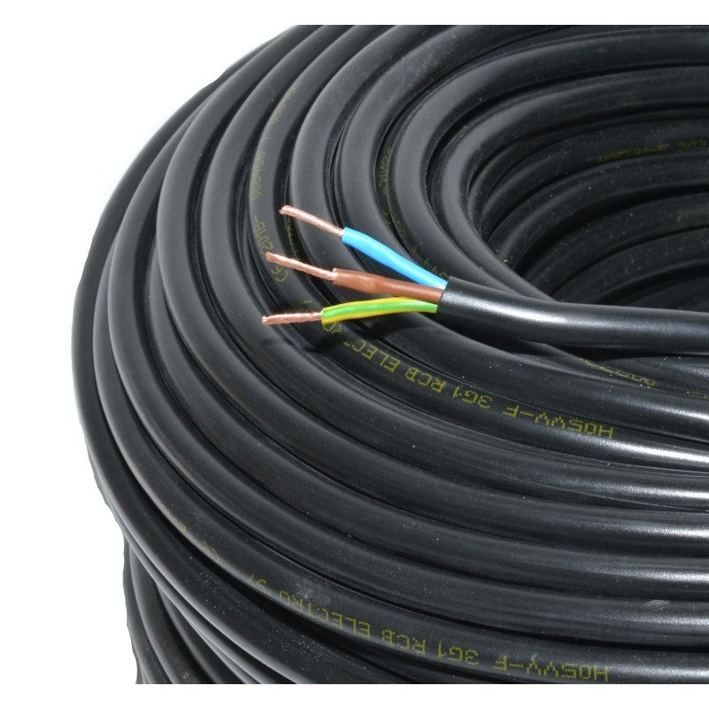 Cablu Electric 3x1mm² MYYM Litat (Negru) - Frize