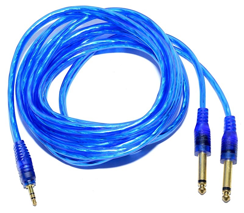 Cablu Jack 3,5 Tata Stereo-2 Jack 6,3 Tata Mono, Siliconat/5m, Profesional - Frize