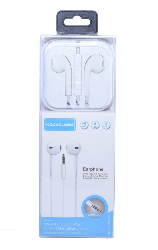 Casti Audio Dop cu Microfon M2 / Alb - Frize
