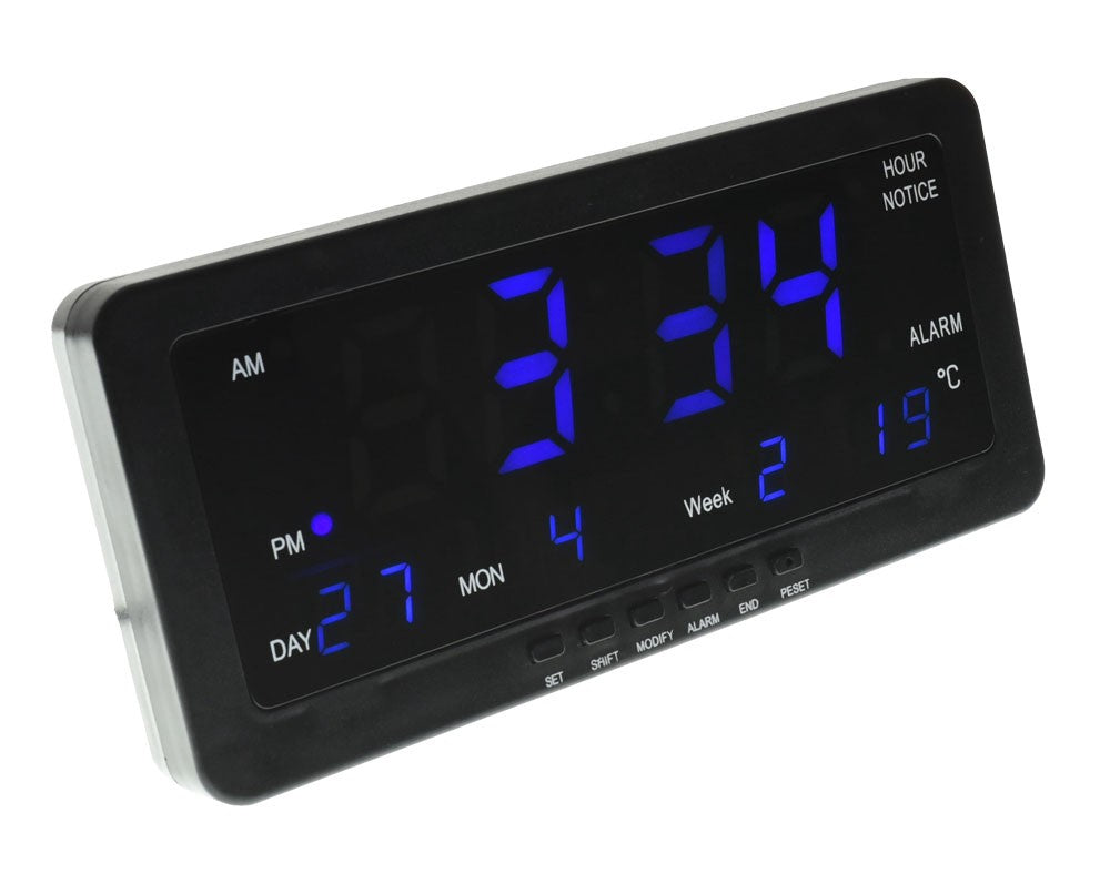 Ceas 1008 Led Albastru 28,8 x 11,2 x 4,5 cm - Frize
