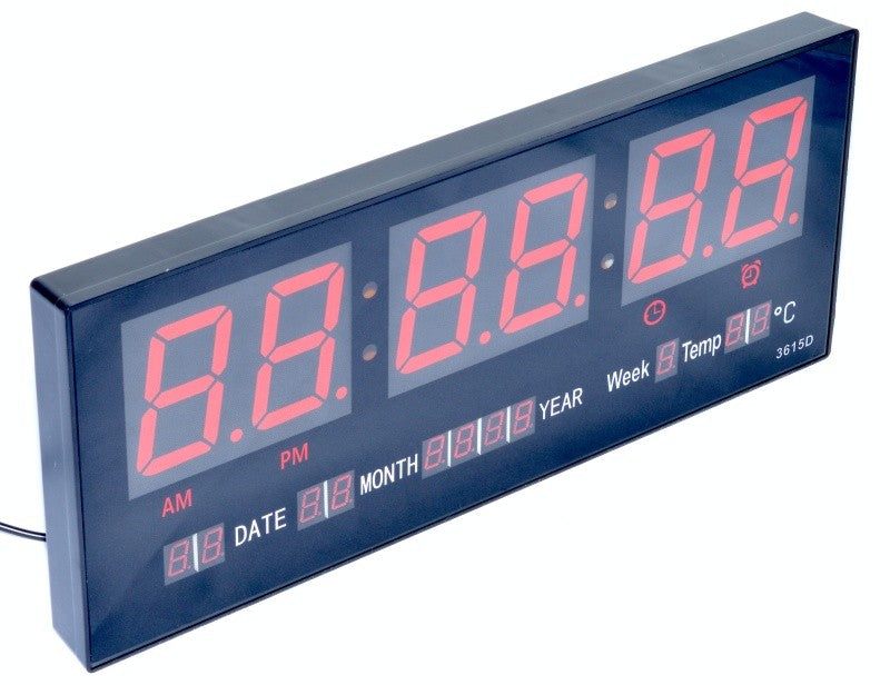 Ceas Electronic de Perete Lumina Roșie NO-3615D - Frize