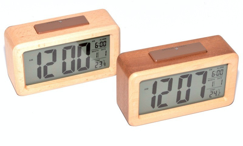 Ceas Digital din Lemn cu LCD 1902 - Frize