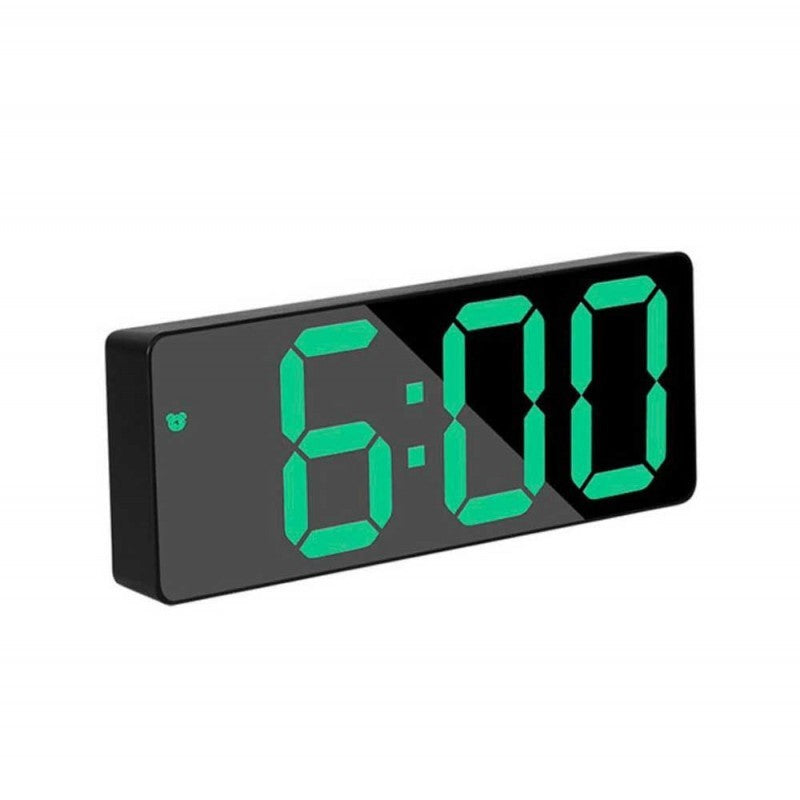 Ceas Negru Oglinda cu Lumina LED Verde, GH-0712N - Frize