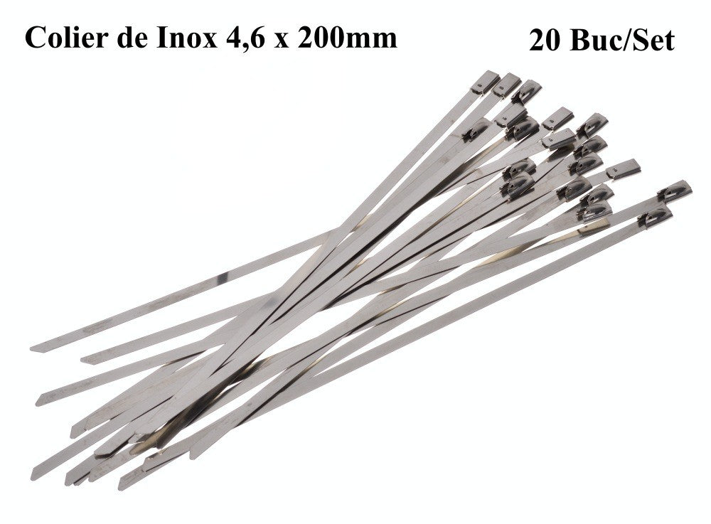 Colier de Inox 4,6 x 200mm, 20Buc/Set - Frize