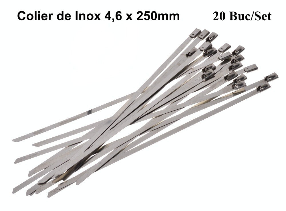 Colier de Inox 4,6 x 250mm, 20Buc/Set - Frize