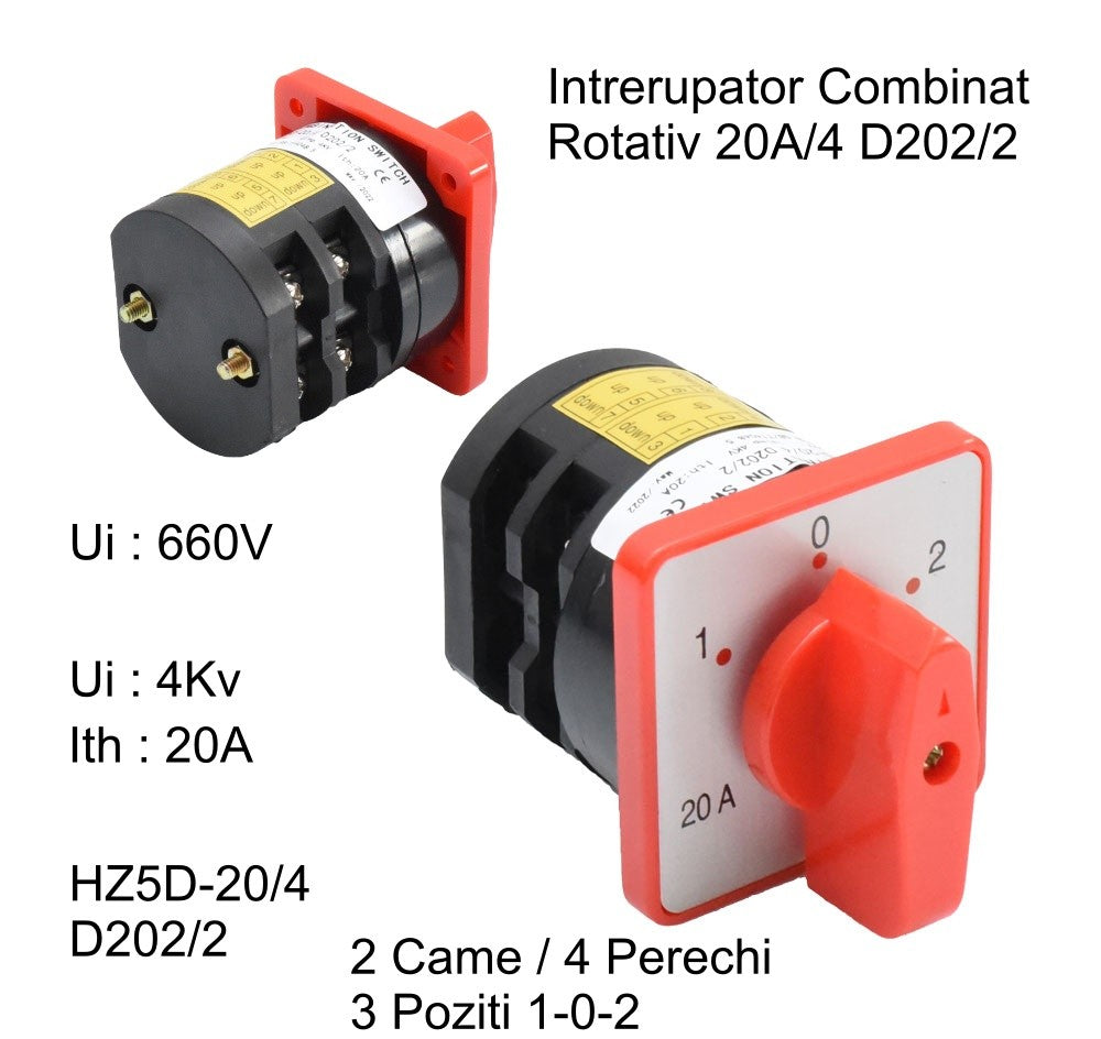 Comutator Rotativ 2 Came 1-0-2 / 20A - D202/2 - Frize