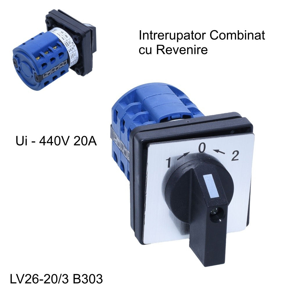 Comutator Rotativ 3 Came 1-0-2 / 20A  - B303/3 - Revenire - Frize