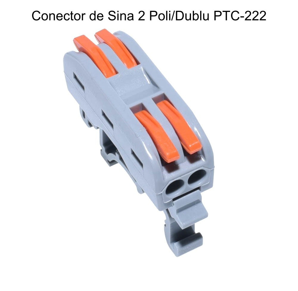 Conector de Șina 2 Poli Cap Dublu PCT-222 - Frize