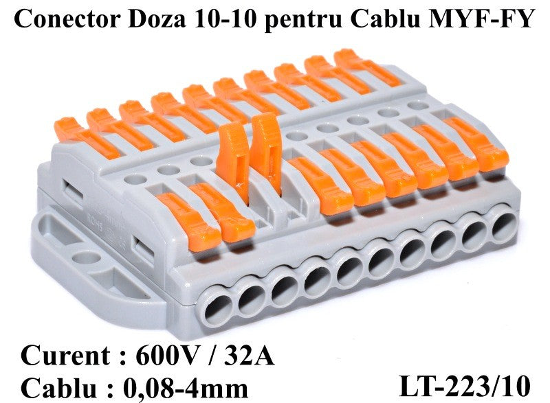 Conector Doza 10-10 pentru Cablu, LT-223/10 - Frize
