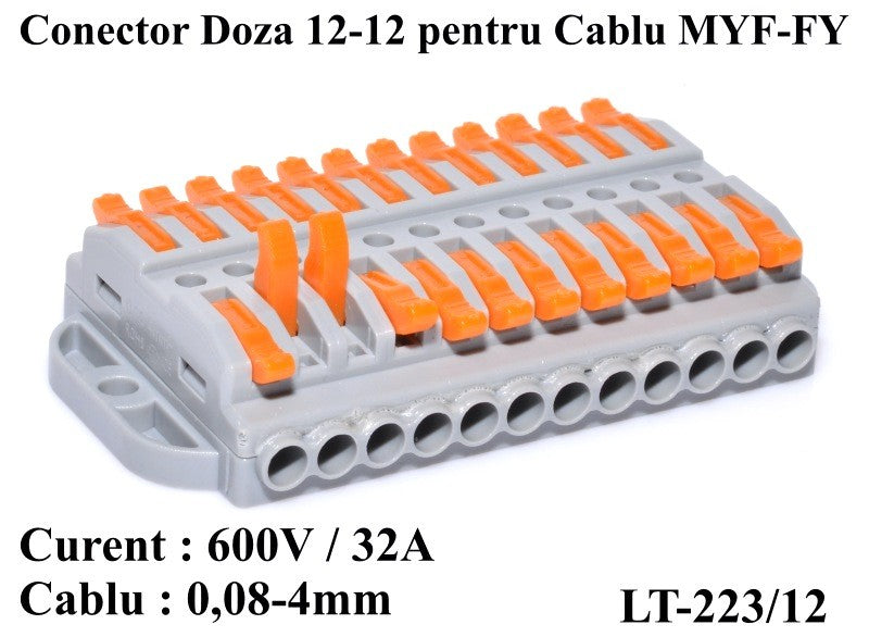 Conector Doza 12-12 pentru Cablu, LT-223/12 - Frize