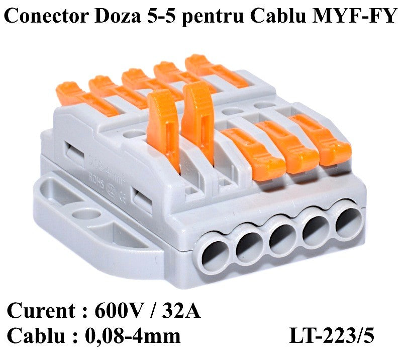 Conector Doza 5-5 pentru Cablu, LT-223/5 - Frize