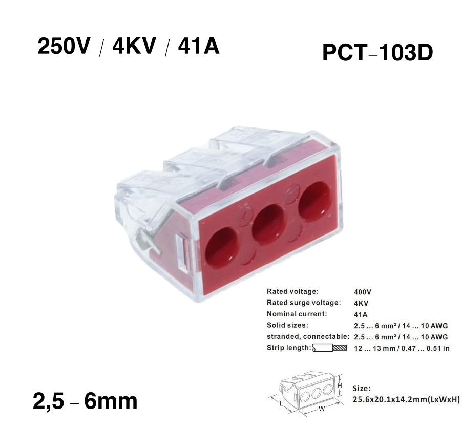 Conector Doza Rapid 3G - EU6 / PCT-103D - Frize