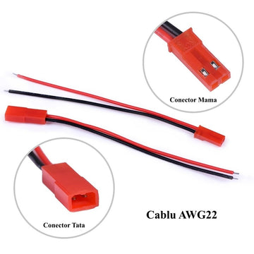Conectori 2 Fire AWG22 Mama - Tata pentru Îmbinări Electrice, Soluții de Conectare Fiabile