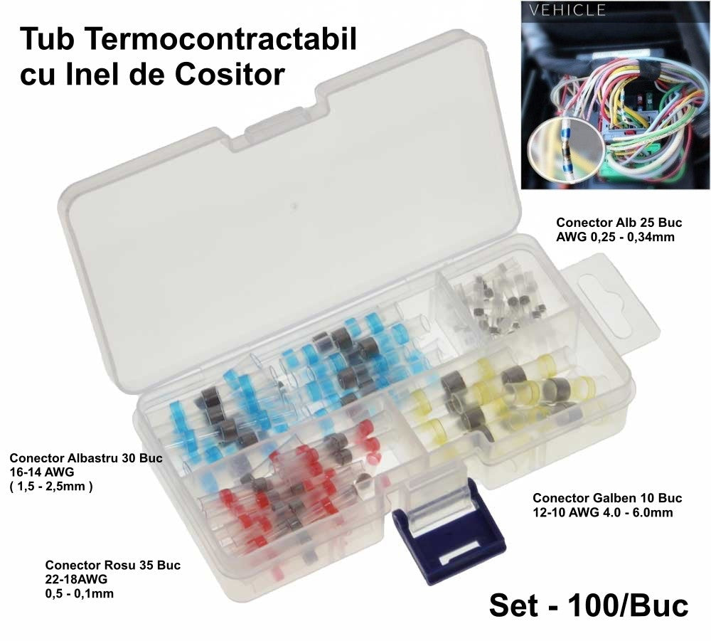 Conectori cu Inel de Cositor 100Buc/Set - Frize