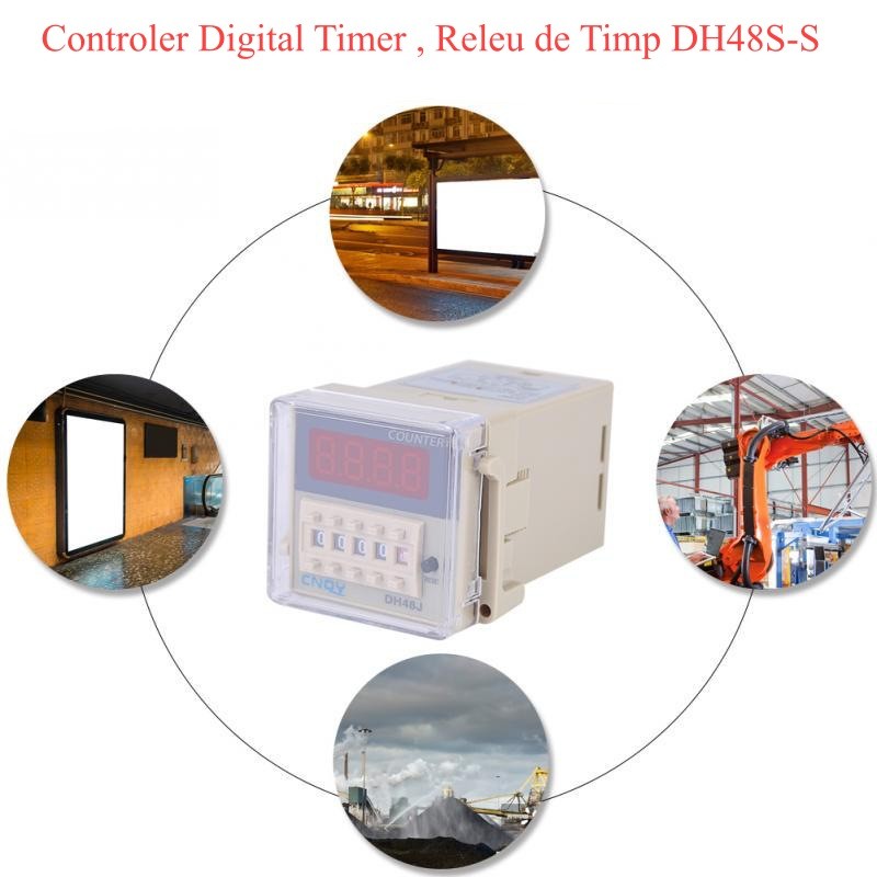 Controler Digital Timer , Releu de Timp DH48S-S - Frize