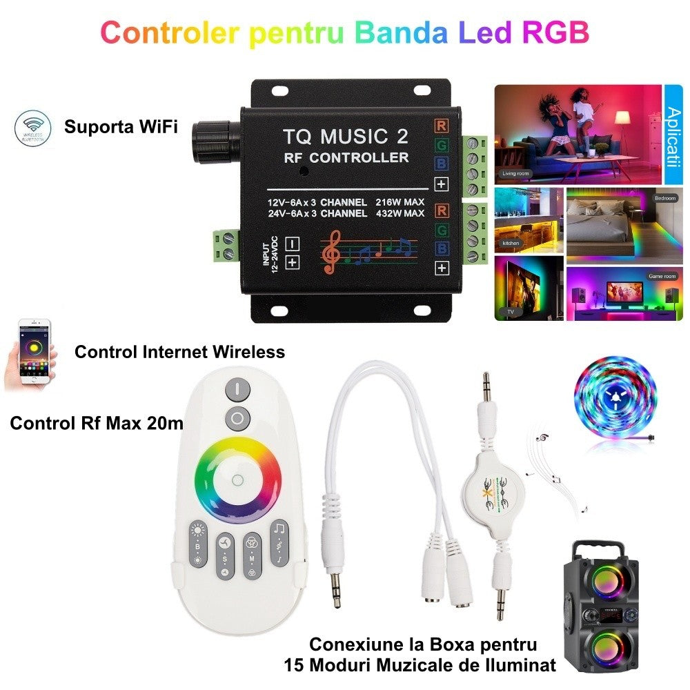 Controler Led RGB - TQ Music 2 RF + Wifi - Frize