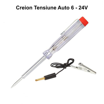 Creion de Tensiune Auto 6-24V – Tester Multimetru pentru Verificarea Tensiunii în Vehicule