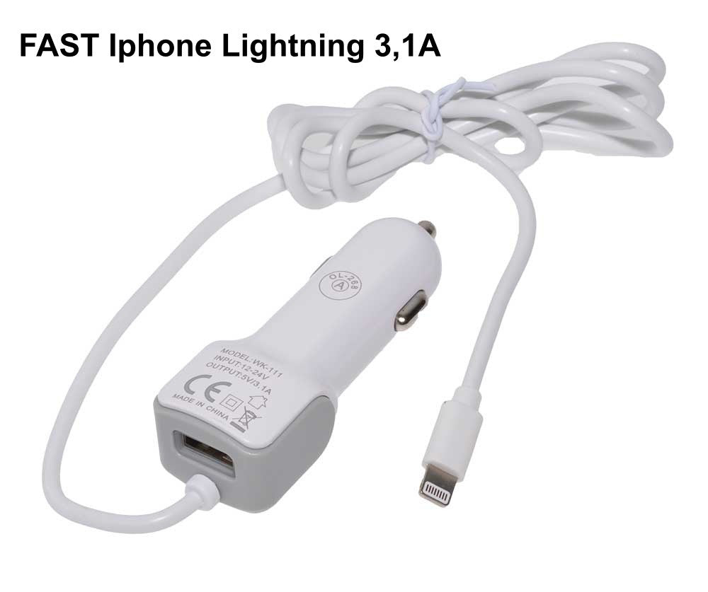 Incarcator Auto Fast Iphone 3,1A+USB - Frize