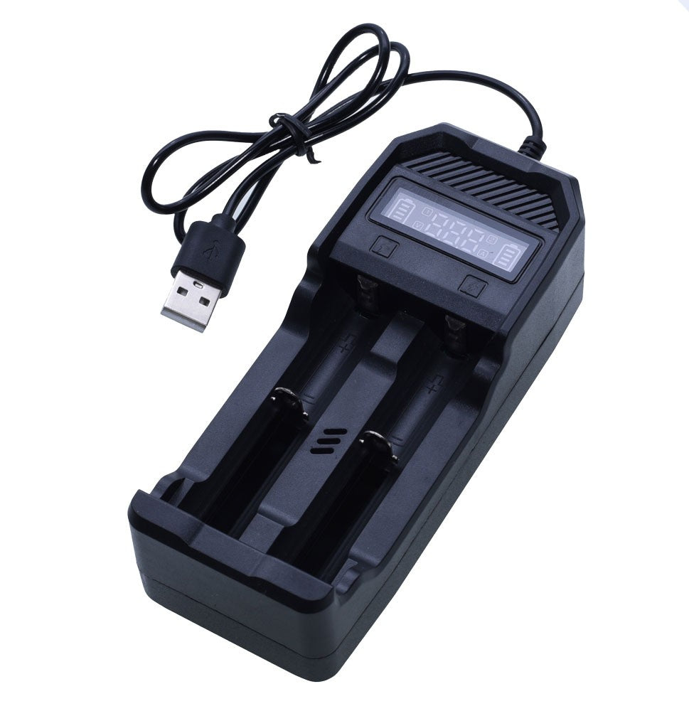 Digitális töltő LI-ion 2 x 3,7 V USB-vel