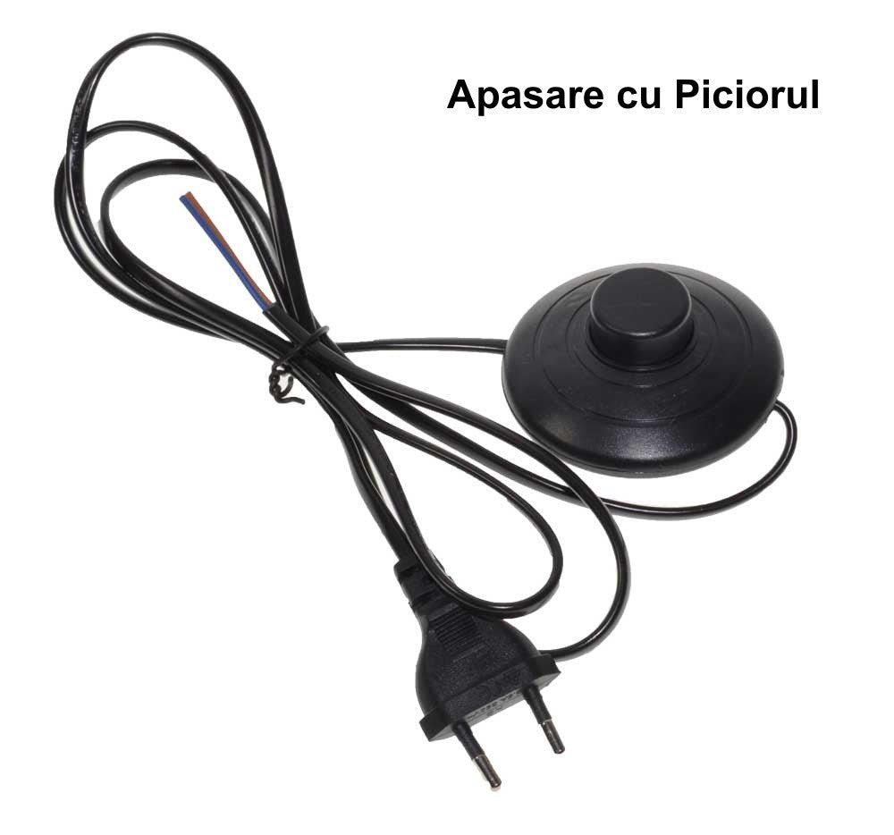 Intrerupator de Picior cu Cablu Negru 1,5m - Frize