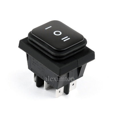 Intrerupator lat IRS negru 3 poziții on-off-on cu cauciuc 220V-16A - Frize