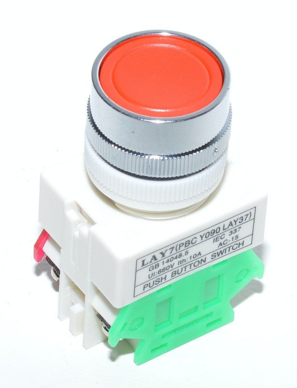 Intrerupator Push Motor LAY-7 Rosu - Frize