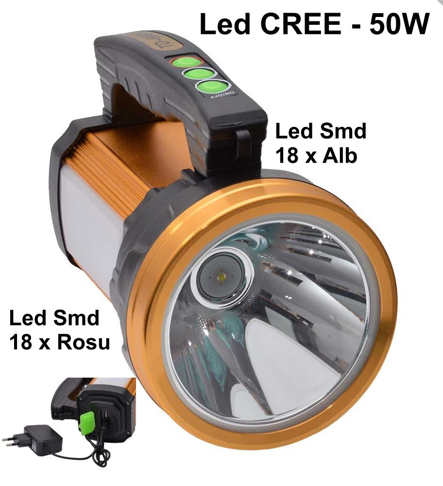 Lanterna 6688 cu Led 50W Profesional - Frize