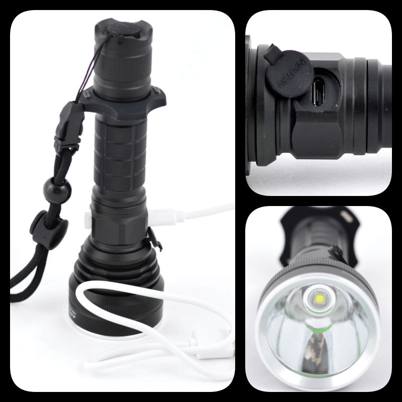 Lanterna cu Led CREE XM-L2 + Acumulator 3,7V Li-ion 10W - Frize