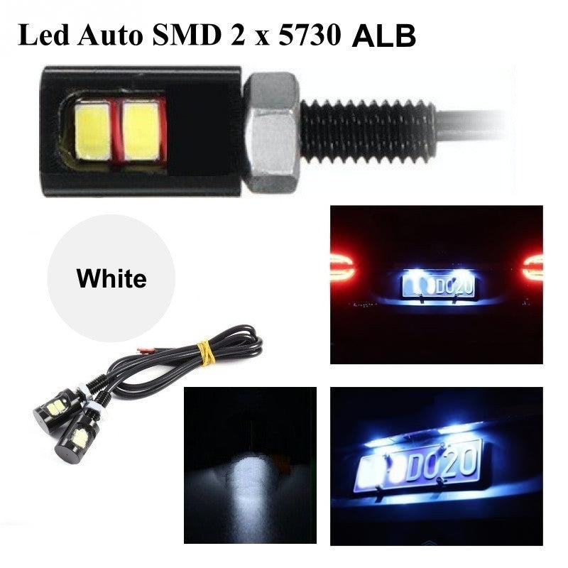 Led Auto 12mm / 12V / ALB, 2 Buc/Set - Frize
