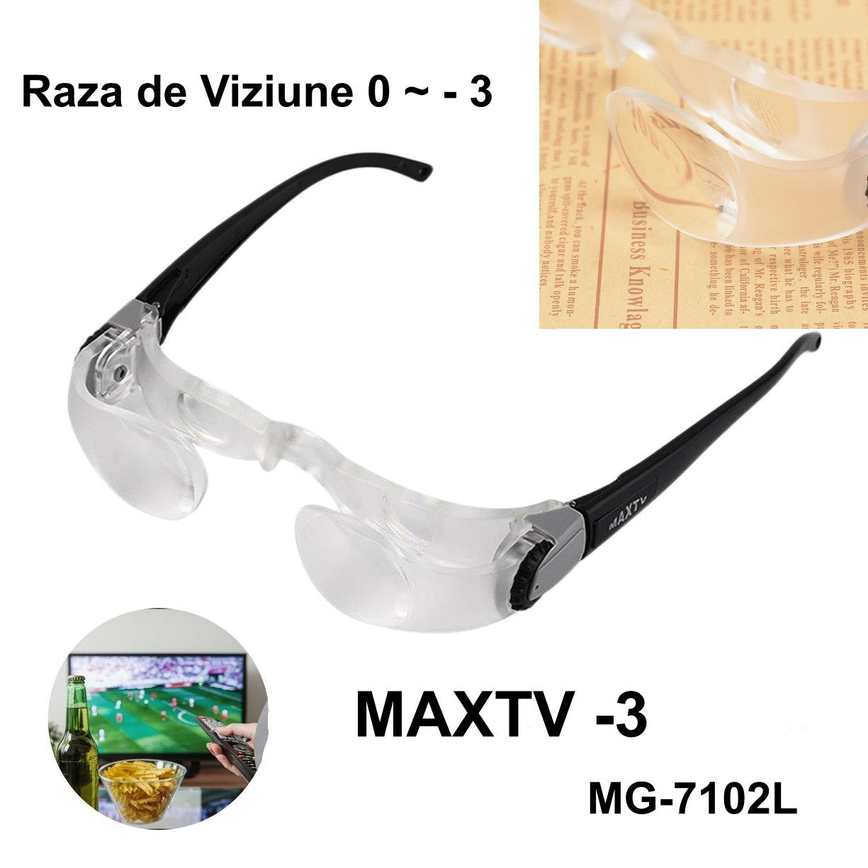 Lupa Ochelari - 3 Max Tv 7102J - Frize
