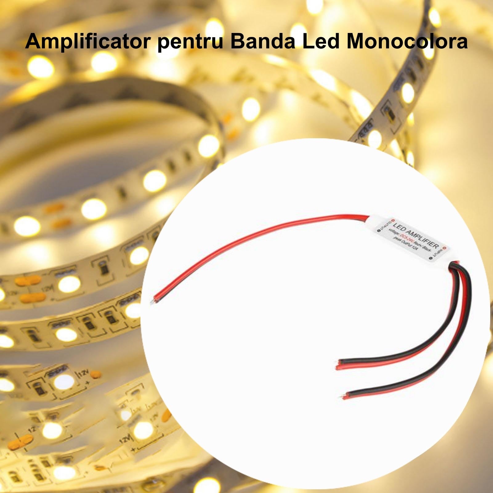 Mini Amplificator Led Monocolor cu Fire - Frize