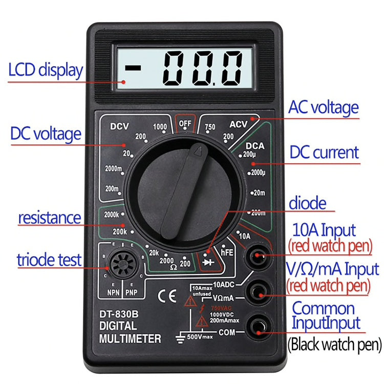 Multimetru Digital DT-830B - Frize