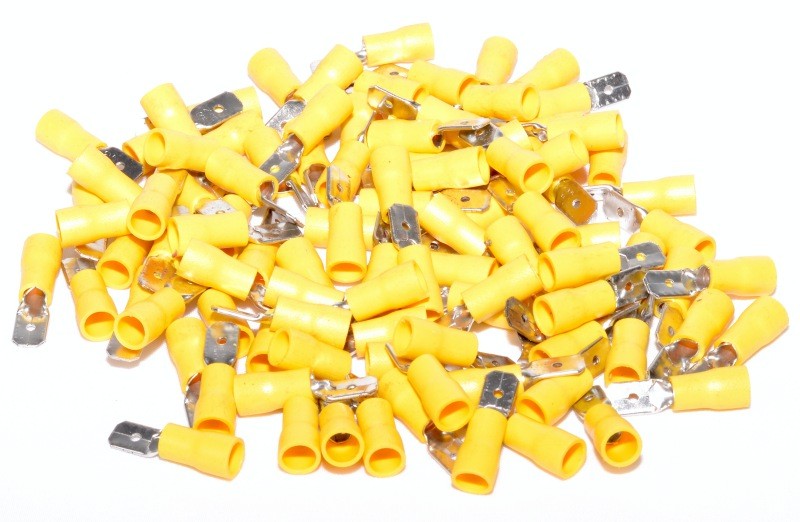Papuc Electric Galben Tata 6,3mm ,100buc/set - Frize