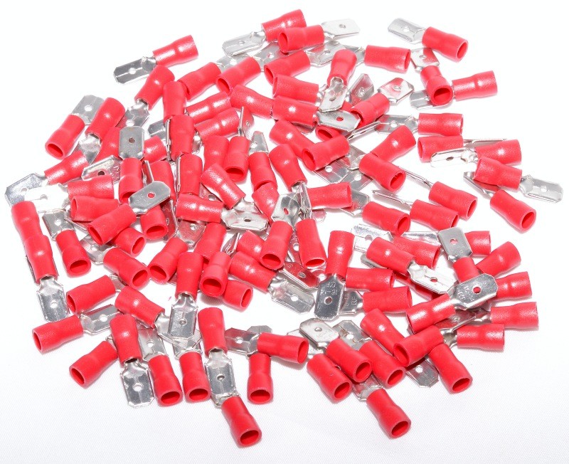 Papuc Electric Rosu Tata 6,3mm ,100buc/set - Frize