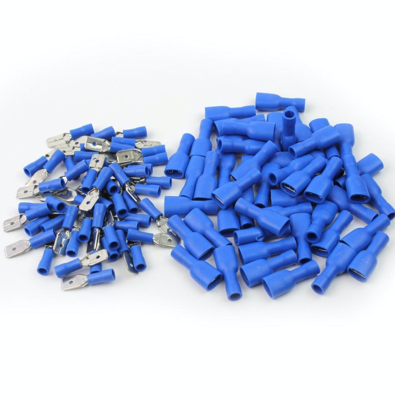 Papuci Auto Terminali Izolati - Albastru / 6,3mm M+T 200buc/set - Frize